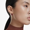 Boucles d'oreilles Swarovski Bella doré rouge - vue V2