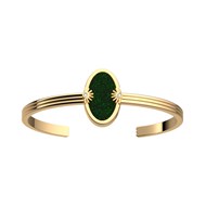 Bracelet jonc Les Cadettes Météore laiton doré