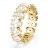 Bague Swarovski Matrix dorée taille ovale 58 - vue V3