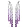 Boucles d'oreilles clips Swarovski Matrix violettes - vue V1