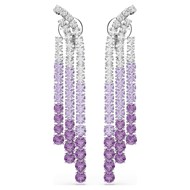 Boucles d'oreilles clips Swarovski Matrix violettes