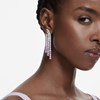 Boucles d'oreilles clips Swarovski Matrix violettes - vue V2