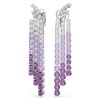 Boucles d'oreilles clips Swarovski Matrix violettes - vue V3