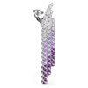 Boucles d'oreilles clips Swarovski Matrix violettes - vue V4