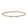 Bracelet jonc torsadé Brillaxis plaqué or 3 mm - vue V1
