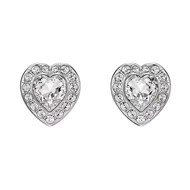 Clous d'oreilles Ariana Grande x Swarovski Angelic_x000D_
coeurs argentés
