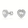 Clous d'oreilles Ariana Grande x Swarovski Angelic_x000D_
coeurs argentés - vue V3