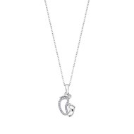 Collier Lotus Silver Footprint argent
