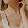 Collier Lotus Silver Footprint argent - vue V2
