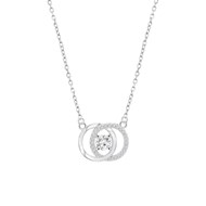 Collier Lotus Silver cercles enlacées