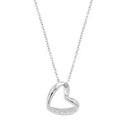 Collier Lotus Silver coeur torsadé