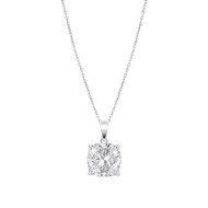 Collier Lotus Silver oxyde coussin blanc