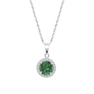 Collier Lotus Silver oxyde vert