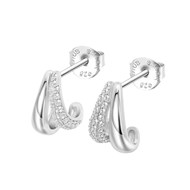 Boucles d'oreilles Lotus Silver argent et oxydes