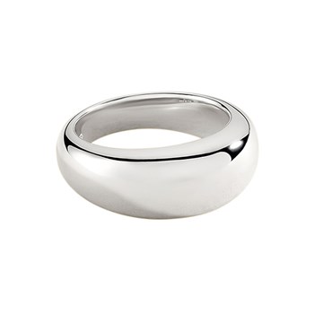 Bague bombée Agatha Alexine argent rhodié