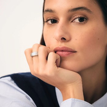 Bague bombée Agatha Alexine argent rhodié