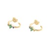 Boucles d'oreilles Beloved argent doré 3 motifs - vue V1