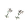 Boucles d'oreilles Agatha Beloved 2 motifs_x000D_
argent rhodié oxydes verts - vue V1
