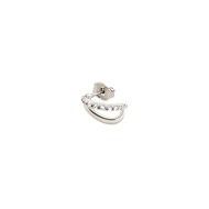 Piercing créole Agatha Laura argent rhodié oxydes