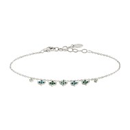 Bracelet Agatha Beloved pampilles fleurs oxydes_x000D_
argent rhodié