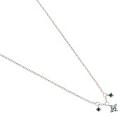 Collier Agatha Beloved argent rhodié 3 pampilles