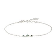 Bracelet Agatha Beloved argent rhodié 3 motifs oxyde