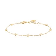 Bracelet Agatha Adorée argent doré coeurs oxydes