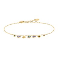 Bracelet Agatha Beloved argent doré pampilles oxydes_x000D_
multicolores