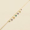 Bracelet Agatha Beloved argent doré pampilles oxydes_x000D_
multicolores - vue V3