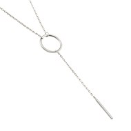 Collier en Y Agatha Philring argent rhodié