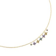 Collier Agatha Beloved argent doré pampilles oxydes_x000D_
multicolores