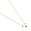 Collier Agatha Beloved argent doré 3 pampilles - vue V1