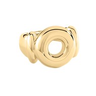 Bague Agatha large Alama argent doré forme bouée