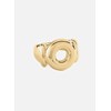 Bague Agatha large Alama argent doré forme bouée - vue V3