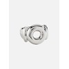 Bague Agatha Alma large forme bouée argent - vue V3