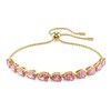 Bracelet Swarovski Matrix doré taille poire rose - vue V1
