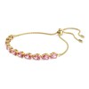 Bracelet Swarovski Matrix doré taille poire rose - vue V3