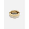 Bague large Agatha Dua argent bicolore 2 rangs - vue V3