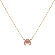 Collier Les Georgettes doré fer à cheval rose
Collection Les Cadettes