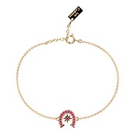 Bracelet Les Georgettes doré fer à cheval rose
Collection Les Cadettes
