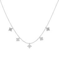 Collier Les Georgettes Fleurs argenté