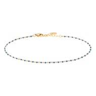 Bracelet Agatha Smarty doré émail bleu roi