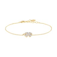Bracelet Agatha Felicia doré trèfle