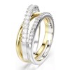 Bague Swarovski Hyperbola bicolore 3 rangs 55 - vue V3