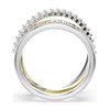 Bague Swarovski Hyperbola bicolore 3 rangs 55 - vue V4