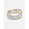 Bague Swarovski Hyperbola bicolore 3 rangs 55 - vue V5