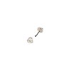 Piercing Agatha  Assia Hélix et tragus coeur argent - vue V3