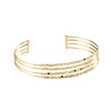 Bracelet manchette Agatha Creobill laiton doré - vue V1