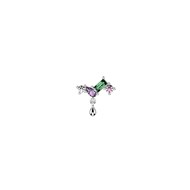 Piercing Les Cadettes Phoenix multicolore
laiton argenté