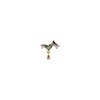 Piercing Les Cadettes Phoenix multicolore
laiton doré - vue V1